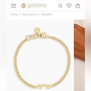 Gorjana 18K gold plated “C” bracelet